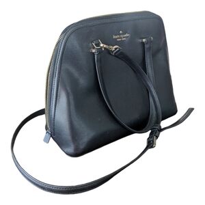 Kate Spade Black Leather Crossbody Round Handbag Medium